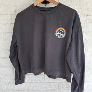 Quiksilver cropped long sleeve surf tee